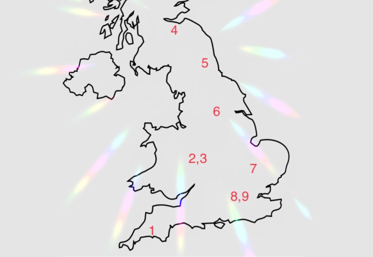 Map outlining the UK